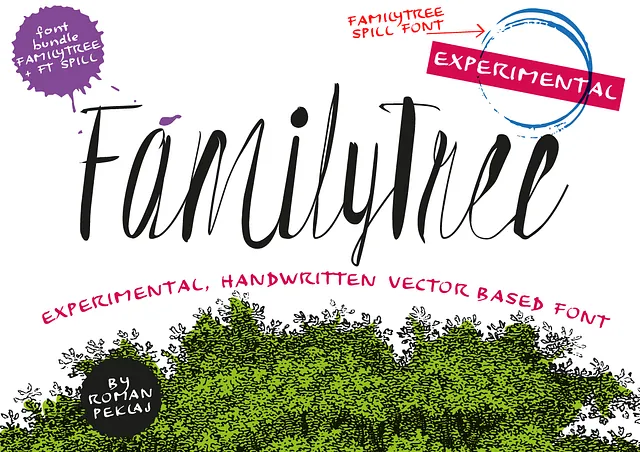 FamilyTree, Experimental handwritten font